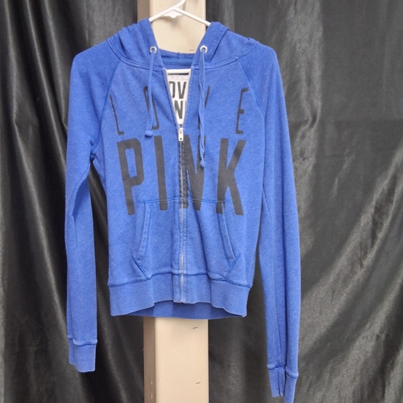 PINK Victoria's Secret Blue and Black Sweatshirt - Picture 10 of 10